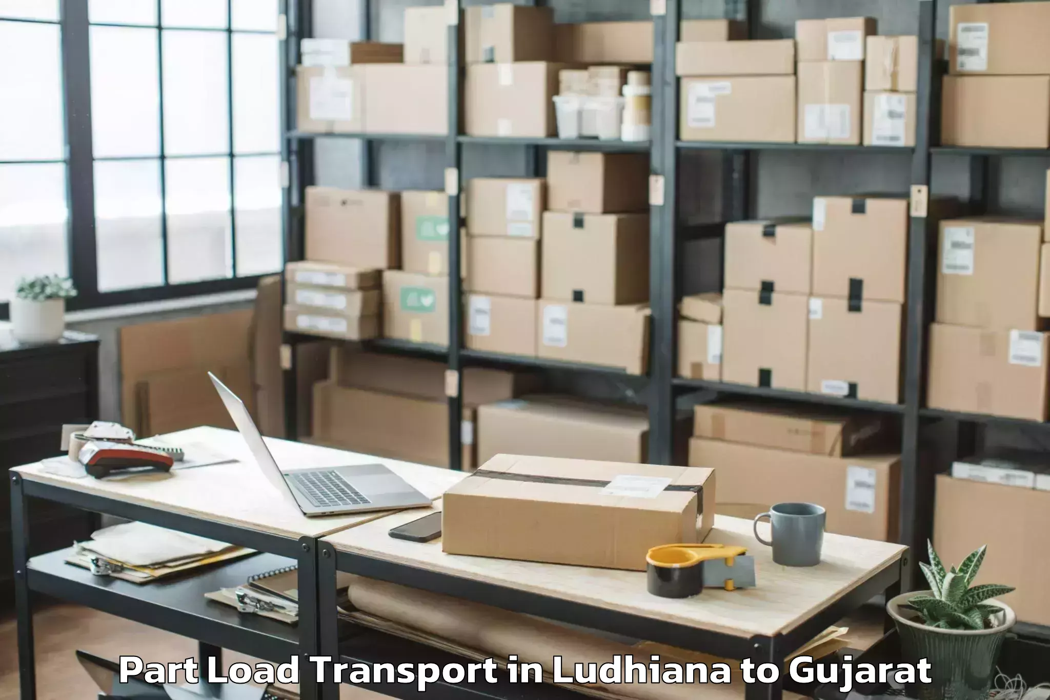 Book Ludhiana to Naliya Part Load Transport Online